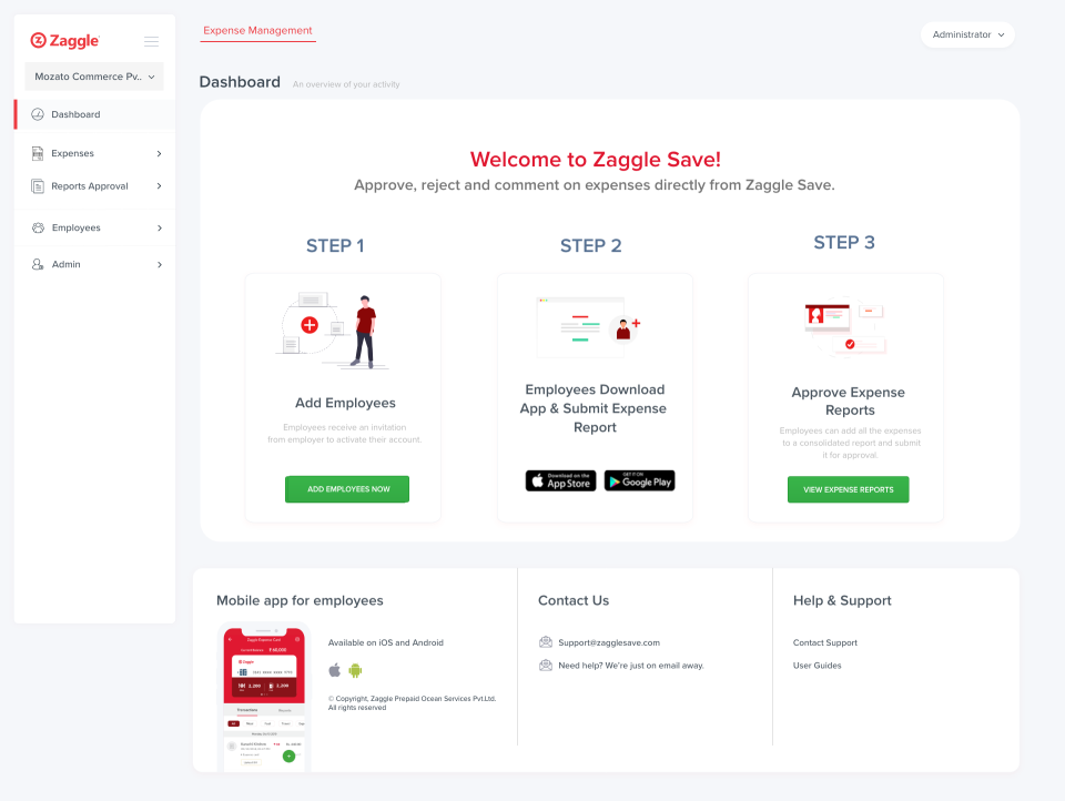 screenshot of Zaggle Save